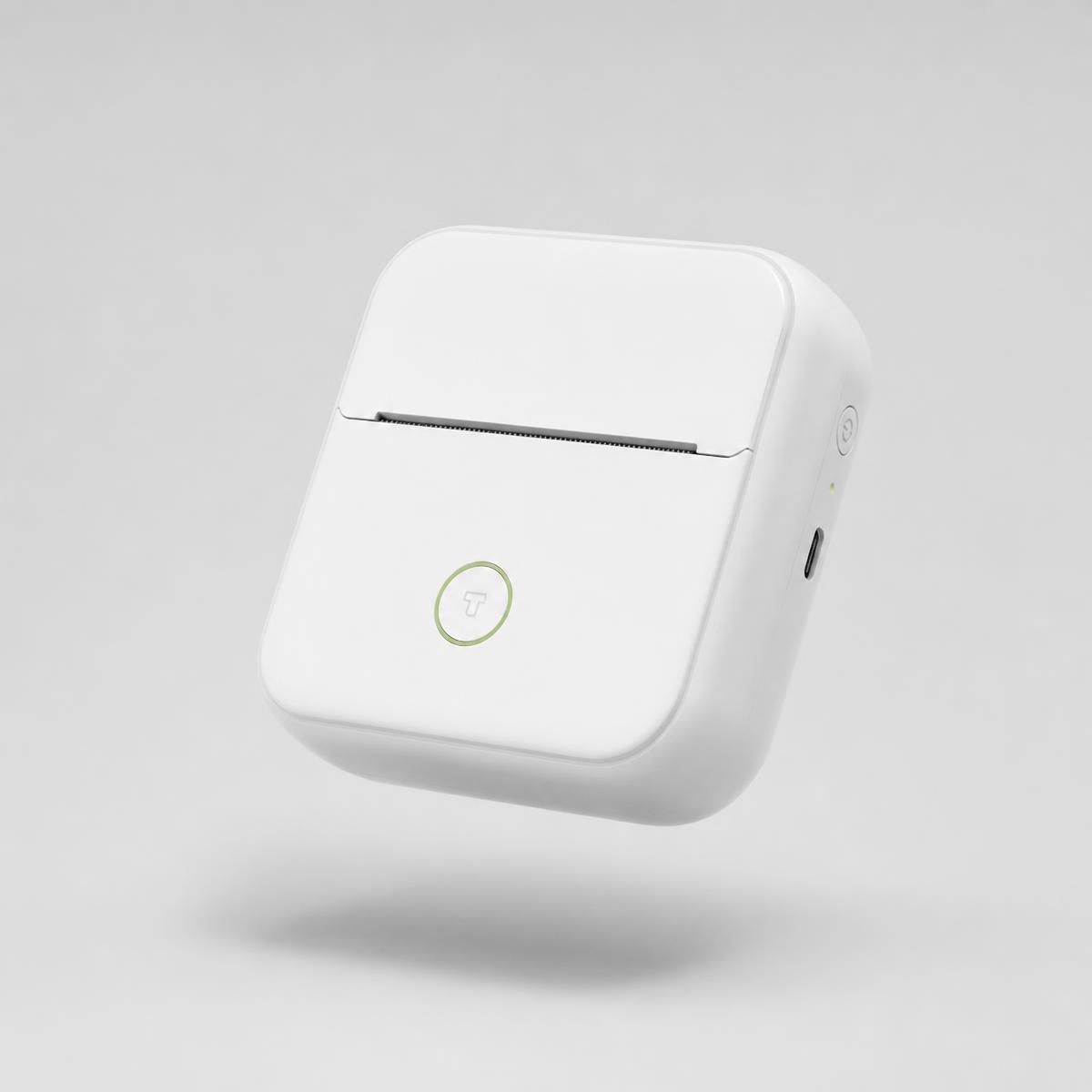 Mini imprimante thermique portable blanche